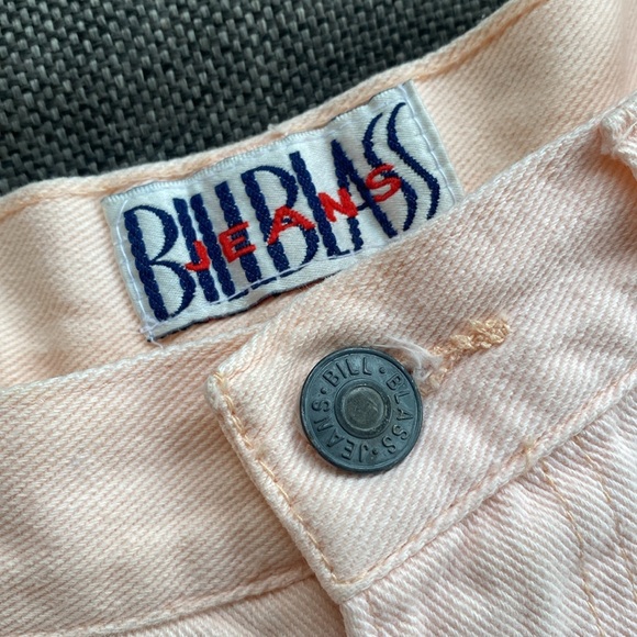 VINTAGE 90s Bill Blass Light Pink Denim Jean Shorts High Waist 4" Inseam Sz 8 - Picture 8 of 11